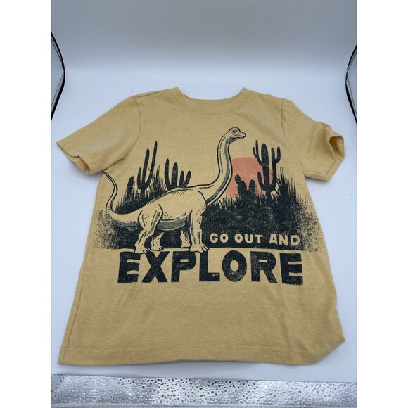 Garanimals 4T “Go Out and Explore” Dinosaur Tee - Picture 2 of 6